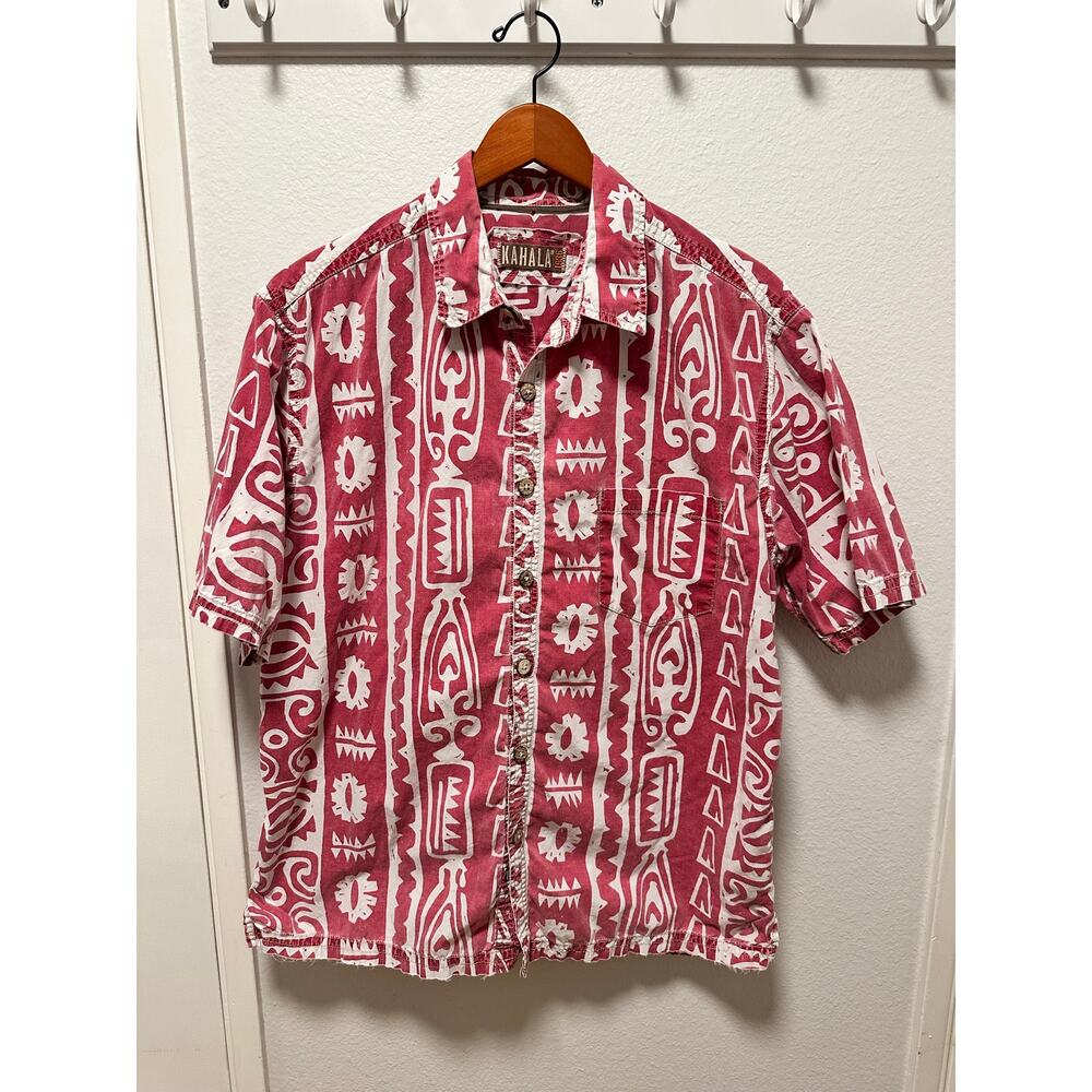 Vintage Kahala Hawaiian Print Button Down Shirt, Size Large